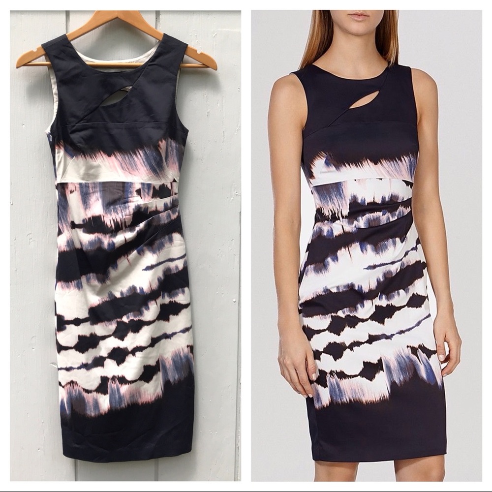 Karen Millen Cutout Tie-Dye Sheath Dress